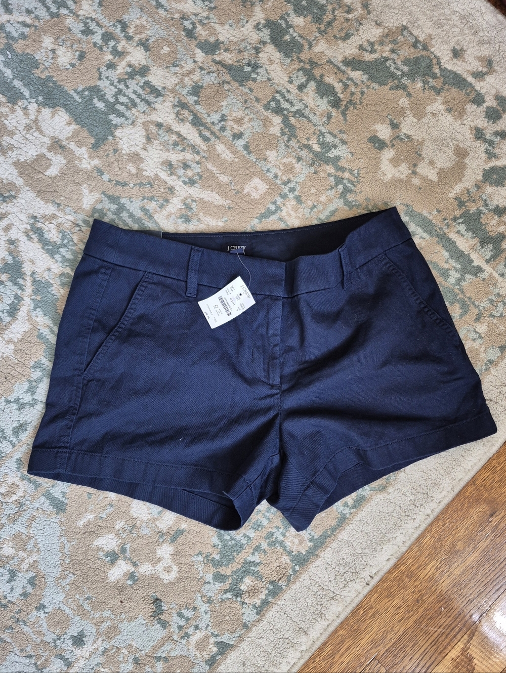 NWT J. Crew Navy Women's Shorts Sz 6